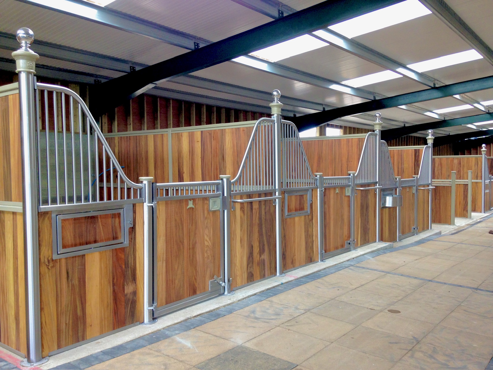 Stainless steel material used on the internal stables