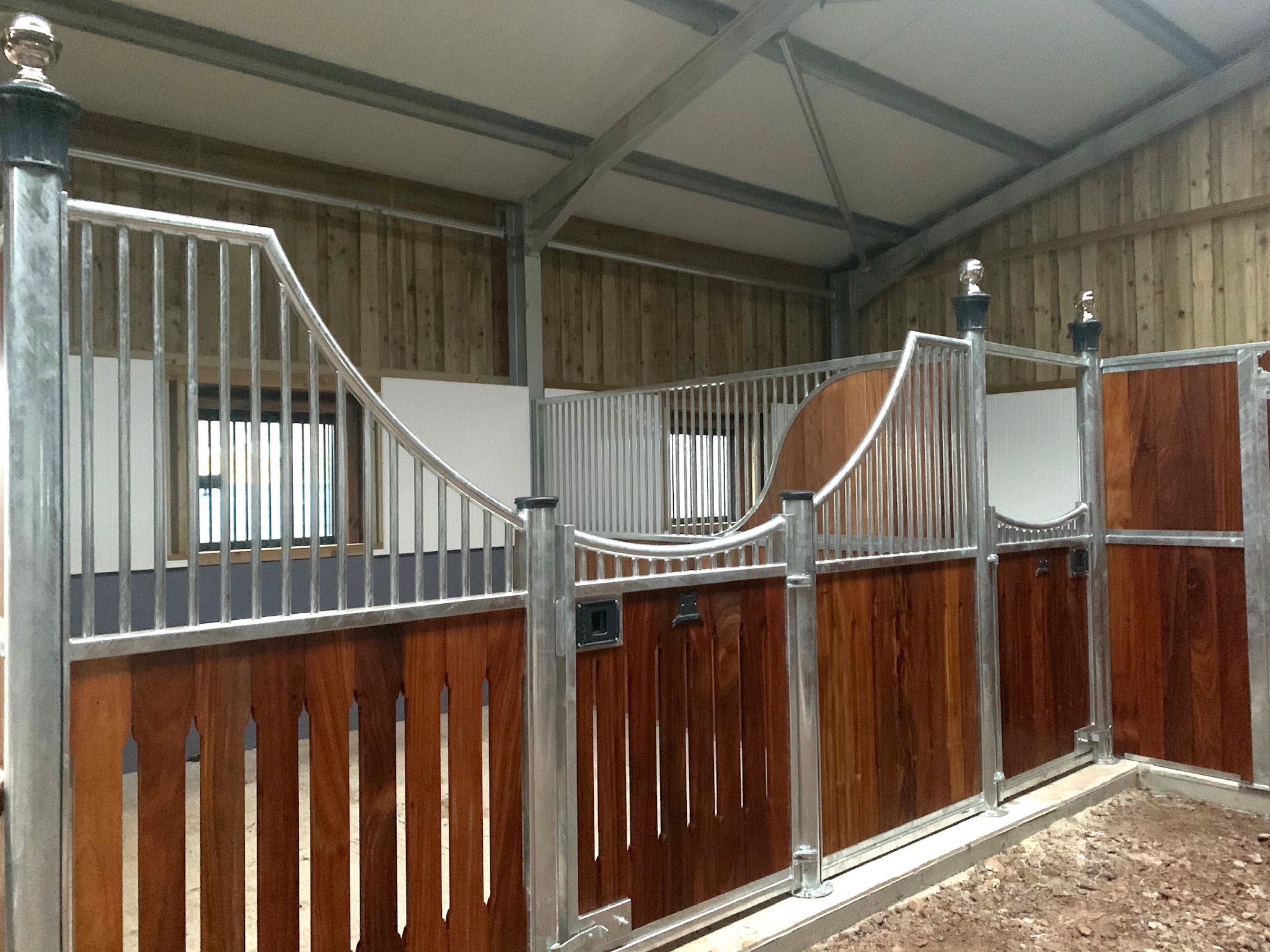Infills visible on the tudor range stables