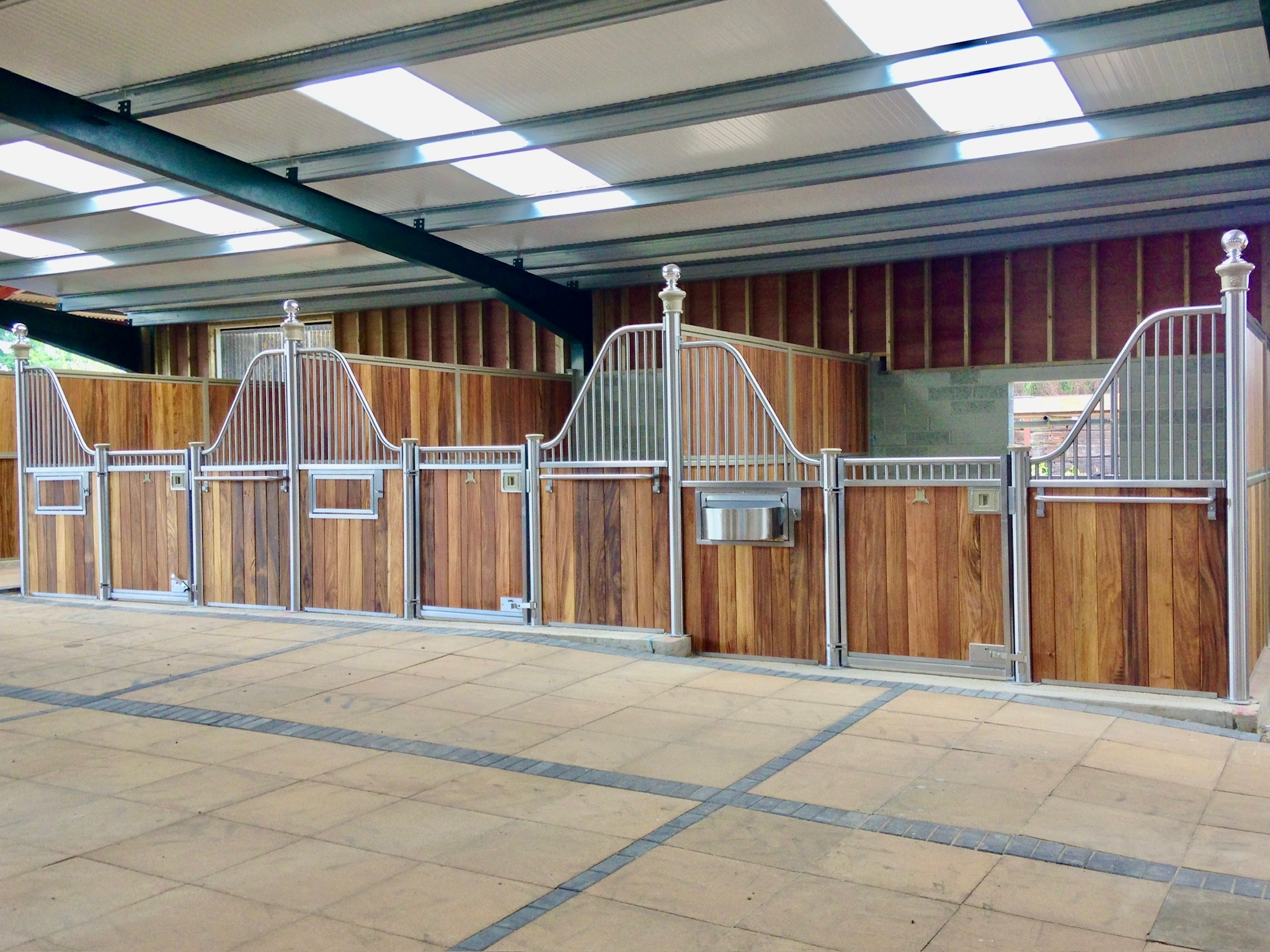 Hancox luxury bespoke internal stable with hot-dipped galvanised steelwork and hidden fixings